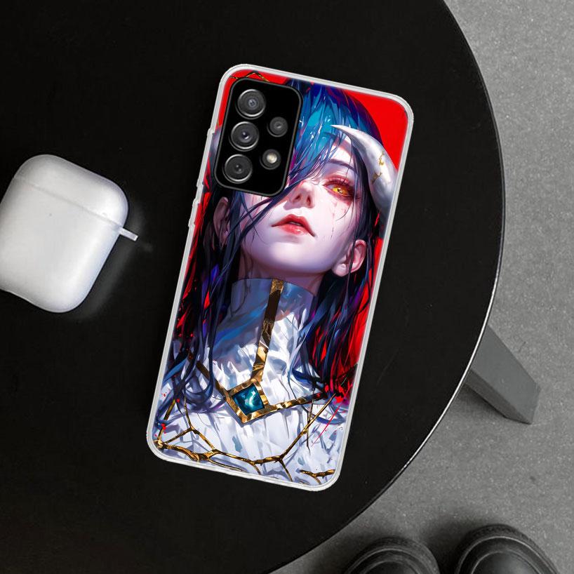 Albedo Overlord Anime Phone Case Cover for Samsung Galaxy A12 A22 A32 A52 A72 A02S A51 A50S A31 A20S A10S Note 20 Ultra 10 Plus