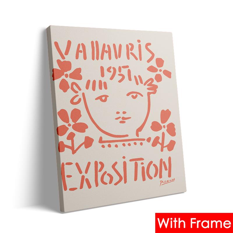 Abstract Picasso Matisse Yayoi Kusama Wall Art Canvas Painting with Frame Nordic Aesthetics Posters and Prints Living Room Decor