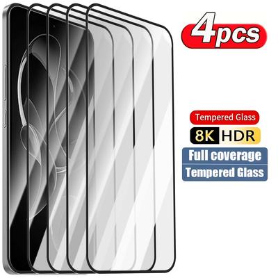 4pcs Tempered Glass For XiaoMi POCO X7 Pro 5G Full Coverage Screen Protector For Poco X6 X5 Pro 5G Protection 9H Glass