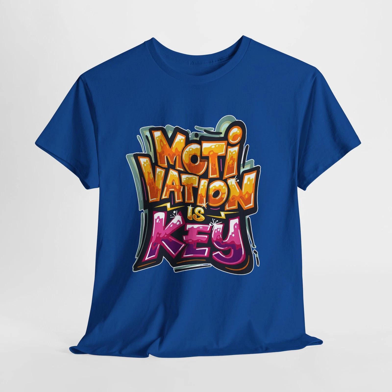 

Motivation is Key Unisex Heavy Cotton Tee, Inspirational Graphic Shirt, [...] 3XL