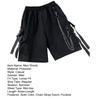 Mid-Rise Elastic Waistband Multi Pockets Chain Strap Decor Men Shorts Outdoor Fitness Cargo Short Pants