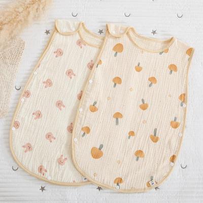 Vierschichtiger Kinder-Schlafsack ohne Ärmel aus Gaze: Anti-Kick, Sommergewicht, Koreanischer Stil.