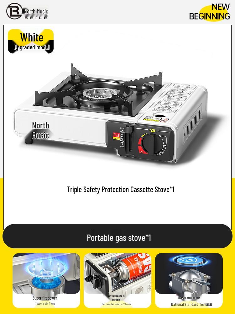 Explosion-Proof Portable Gas Stove with LPG Canister for Outdoor Use