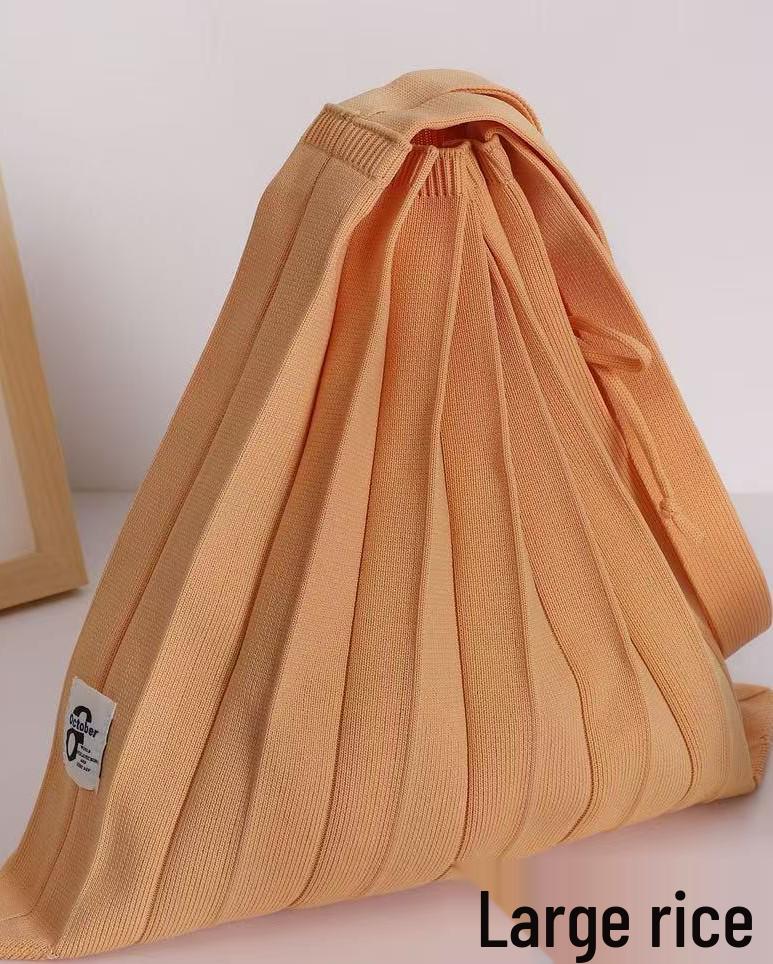 0511 Large Japanese Knitted Pleated Rhombus Crossbody Accordion Shoulder Bag for Women