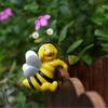 2Pieces Cute Climbing Bees Resin Pot Huggers Figurines for Personalizing Garden Patios Balconies and Home Decoration