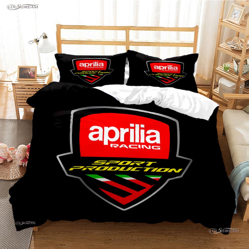 

A-Aprilia Moto Racing All Season Duvet Cover Comforter Bedding Sets Soft Quilt Cover And Pillowcases Single/Double/Queen/King EU Single(135*200cm)3pcs
