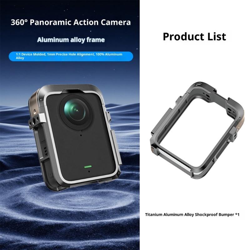 Aluminum Alloy Magnetic Protective Frame For OSMO360 Camera Cold Shoe Slot Quick Release Base enhances Heat Dissipation