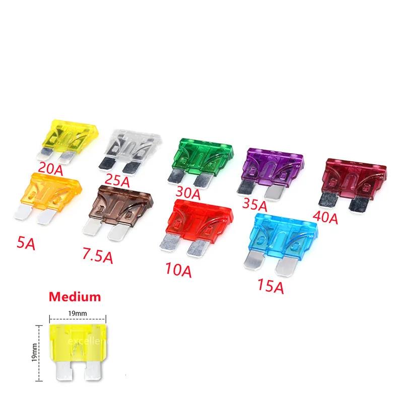 5PCS ZINC Blade Auto Fuse ATC Fuse,automotive Mini Small Medium Blade Fuse 5A 7.5A 10A 15A 20A 25A 30A 35A 40A Fuses4
