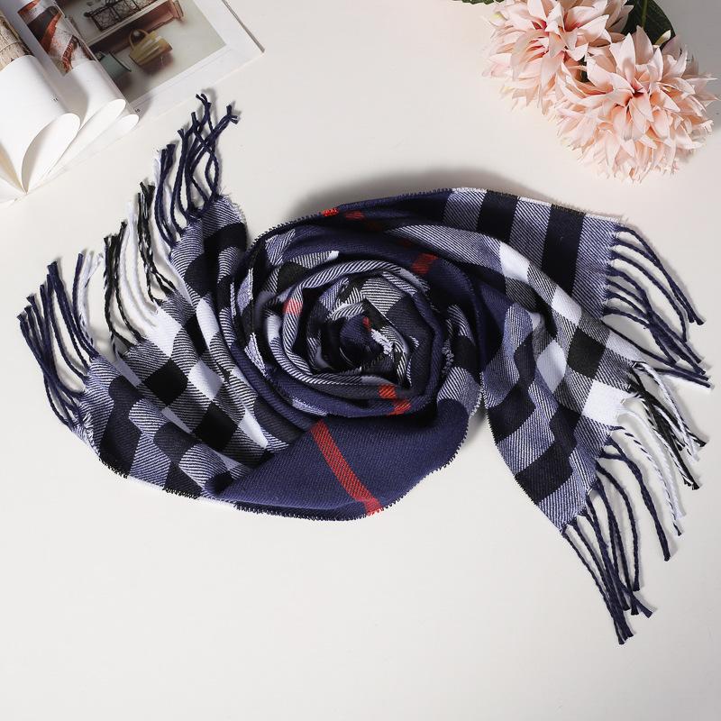 Fashion British Plaid Cashmere Scarf Children'S Autumn And Winter Men'S Couple Warm Shawl Scarf