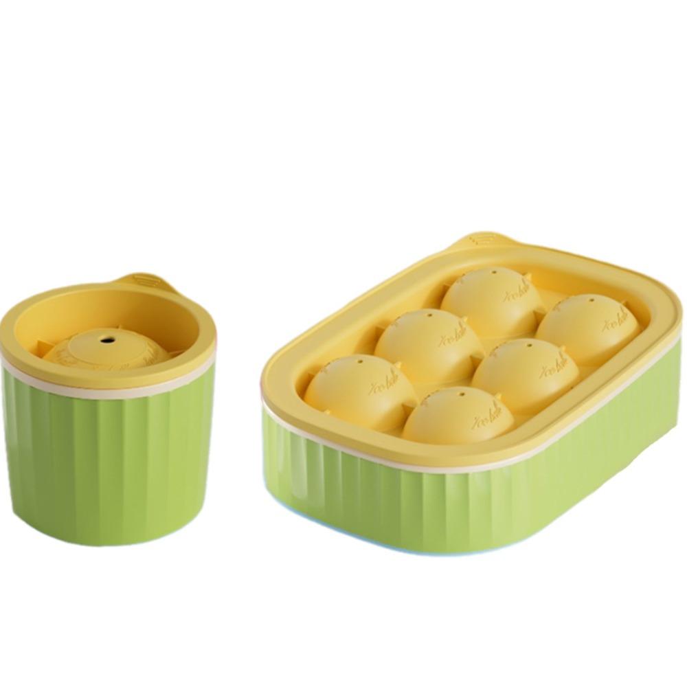 2PCS Silicone Refrigerator Ice Ball Mold Dust Lid Ice Sphere Mold Bar Ice Ball Maker  Easy To Demold
