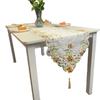 Embroidery Table Flag Pastoral Embroidery Hollow Fabric Tassel Suizi Household Tv Cabinet Dust Tablecloth