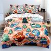 Winter Forest Animals Illustration Duvet Cover Set Digital Print Colorful Polyester Bedding With Zipper Closur For Kids Gifts
