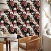 Roses and Fern Leaves Wallpaper for Living Room and Bedroom 50x1000
