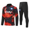 2324 Königliches Madrid Sonderedition Langarm Fußball-Trikot-Set Herren Herbst- und Winter-Wettkampf-Trainings-Trikot-Set Anzug mit halbem Reißverschluss