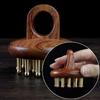 19 Teeth Sandalwood Massager Comb Reduce Puffiness Guasha Scalp Tool  Neck Body Massage