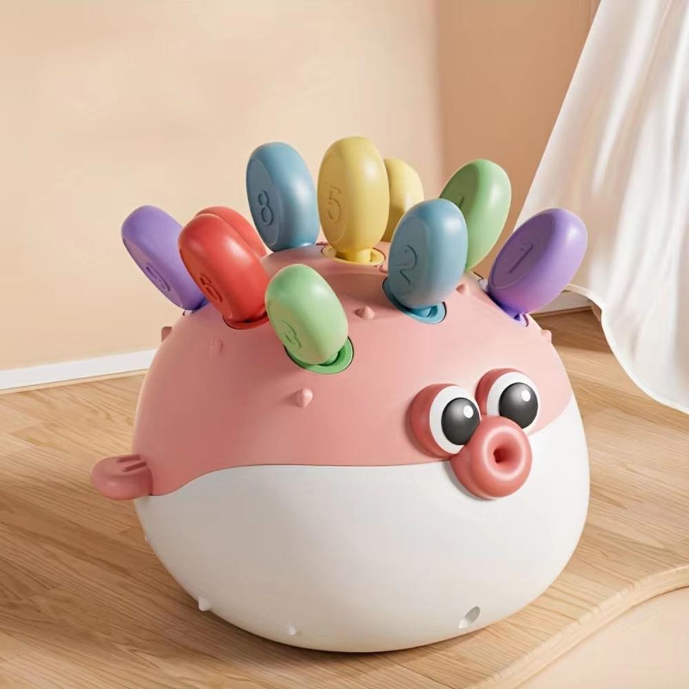

Plastic Pufferfish Children s Toys Insertion Pufferfish Puzzle Toy Various Holiday Gifts розовый