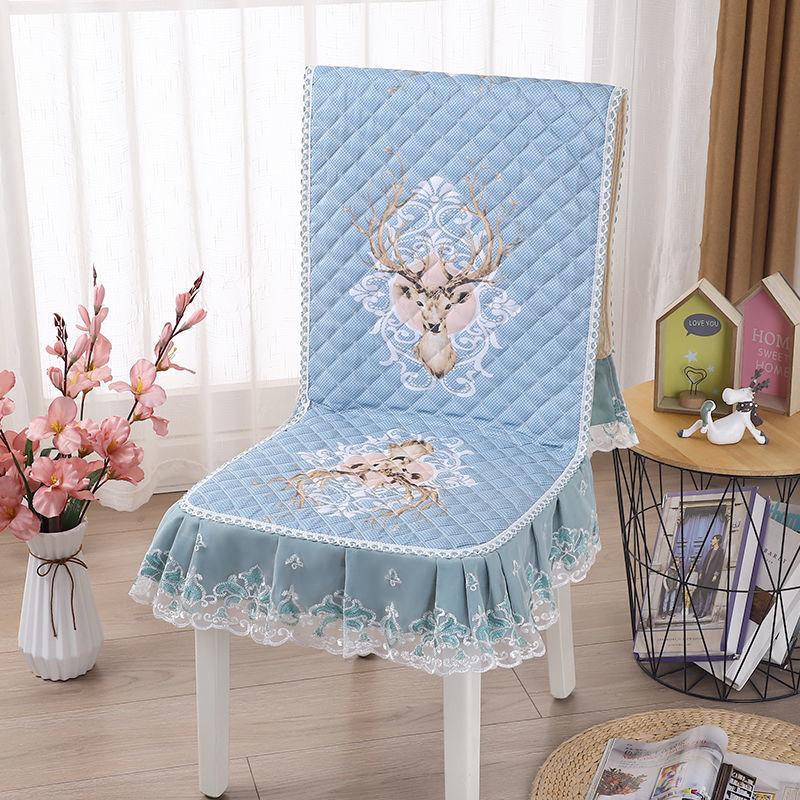 One-piece Dining Table and Chair Cover Dining Chair Cushion Chair Cover Set Household Chair Cushion Rectangular Round Coffee