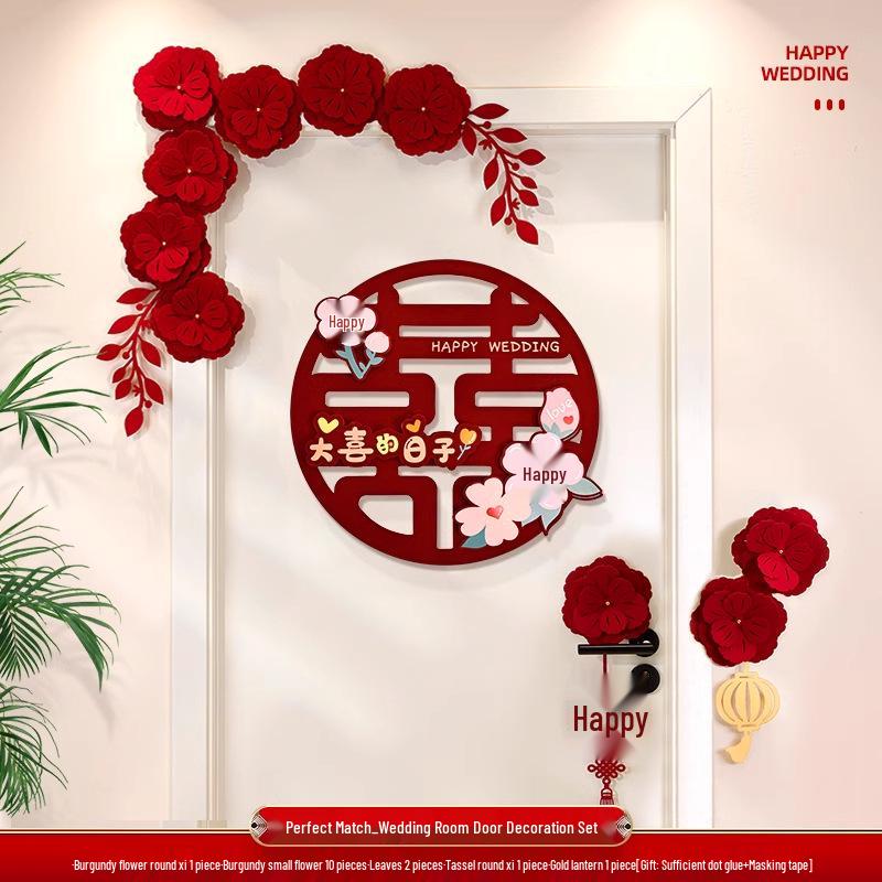 3D Doppel-Glück Hochzeitslaternen zur Dekoration - Hängende Ornamente für Hochzeitszimmer, Wohnzimmerdecke, Seite von Braut & Bräutigam.