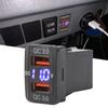 Dual USB Port  R Socket QC3.0 Fast   Charging Outlet Power Adapter for   Fortuner