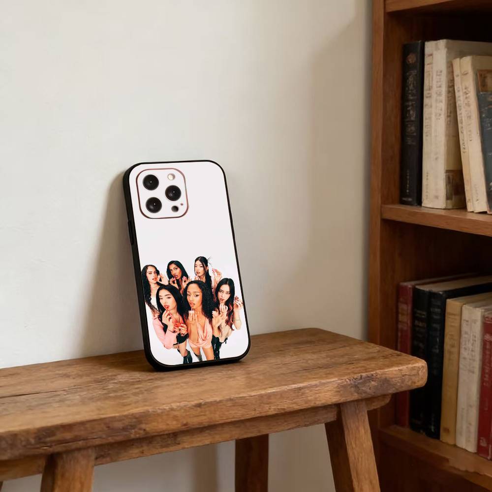 Hot Music K-KATSEYE Phone Case For iPhone 17,16,15,14,13,12,11 Plus,Pro Max,XS,Soft Silicone Black Cover