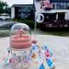Whale Spray Water Bottle Sippy Cup with Straw 260ml Baby-Friendly Drinking Cup for Family Parties Outdoors Gift