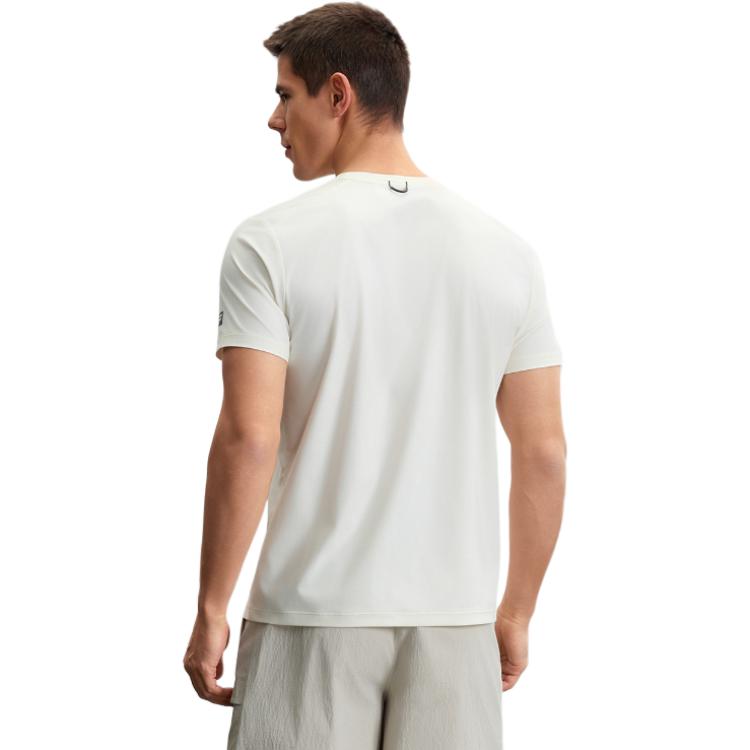 FILA Explorer Outdoor Sports Simple Knit Crew Neck Short Sleeve T-Shirt Men Tops Snow-White A11M527123F-WT