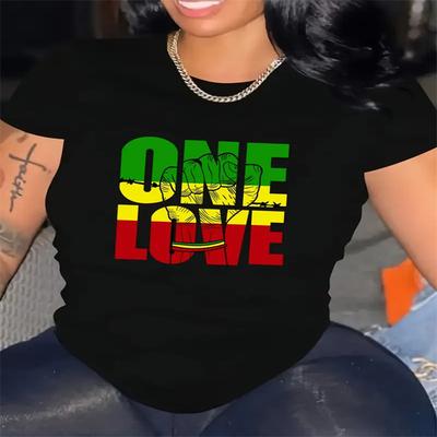 Summer Round Neck Printed Top Fashionable Casual Cute Short Sleeved Women's Pure Cotton T-shirts
