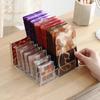 Clear Plastic Desktop Eyeshadow Palette Storage Box with Drawer Dividers Cosmetic Organizer for Powder Blush Makeup Brushes