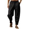 Men's Casual Sports Breathable Cotton And Linen Pants - Men's Trendy Striped Loose Pants