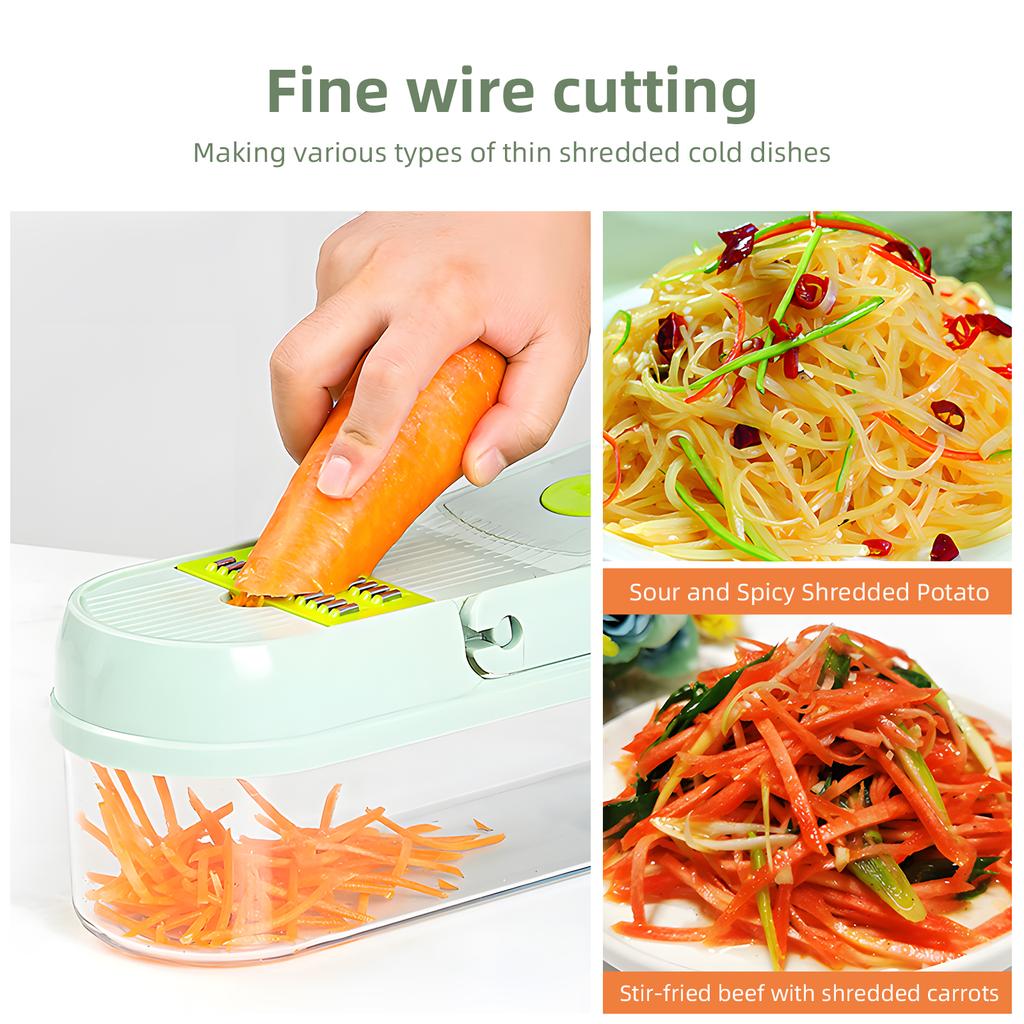 Vegetable Chopper Food Slicer 15 In 1 Multifunctional Kitchen Vegetable Slicer Dicer Cutter with 9