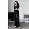 Women's High-Waisted Wide-Leg Jeans - Spring 2025, Lightweight, Floor-Length, Loose Fit, Small Size