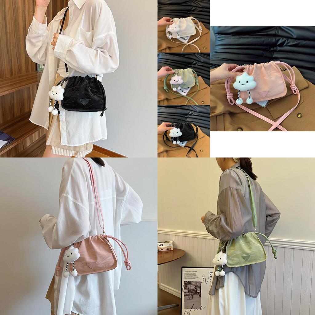 Chic Street Trendy Bucket Bag Fashionable Pu Leather Crossbody Handbag With Magnetic Closure