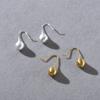 Simple Geometric Water Drop Hand Brushed Hanging Stud Earrings, High-End Design, Light Luxury Temperament Earrings For Women