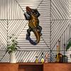Gecko Lizard Sculpture Wood Wall Hanging Handmade for Wall Decoration Indoor Garden Home