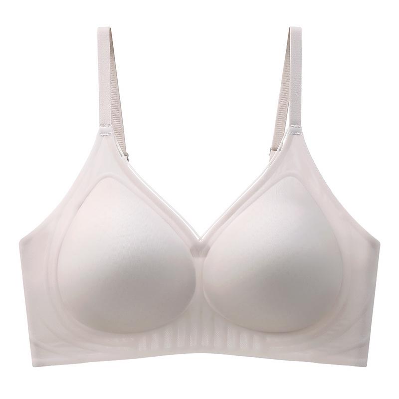 Women's Seamless Wire-Free Soft Support Bra for Small Chest with Anti-Sagging and Side Support.