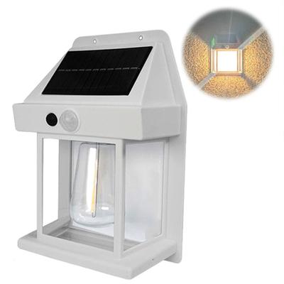 Solar Wandleuchte 3 Beleuchtungsmodi IP65 Wasserdicht Automatisches Ein/Aus Kabellose Bewegungsmelderlampe Außen Gartenleuchte