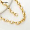 18K Gold Plated Brass Oval Chain for Jewelry Making,7*10mm Large Heavy Chunky Chain For DIY Necklace Bracelet Making Findings