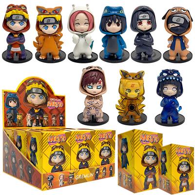 9pcs Nova Figura Naruto Versão Q Naruto Kakashi Sakura Sasuke Anime Periférico Figura Modelo Boneca Caixa Cega Ornamento Brinquedo Presente