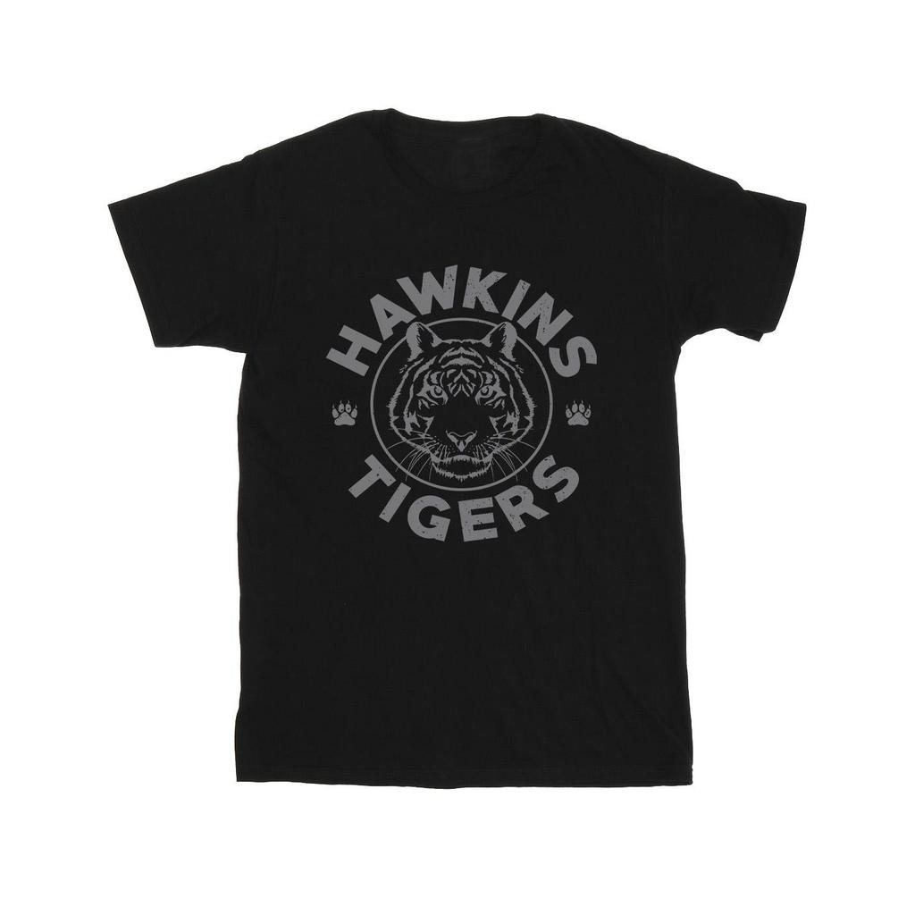 Netflix Mens Stranger Things Hawkins Grey Tiger T-Shirt