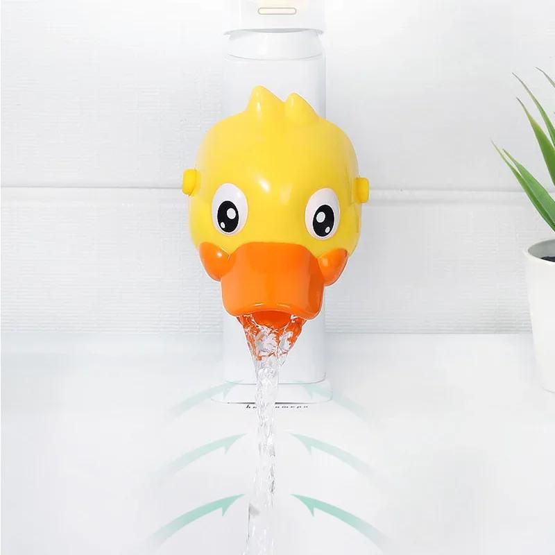 1pcs Cartoon Duck Kitchen Convenient Device for Baby Washing Faucet Extender For Kids Hand Washing In Bathroom Sink