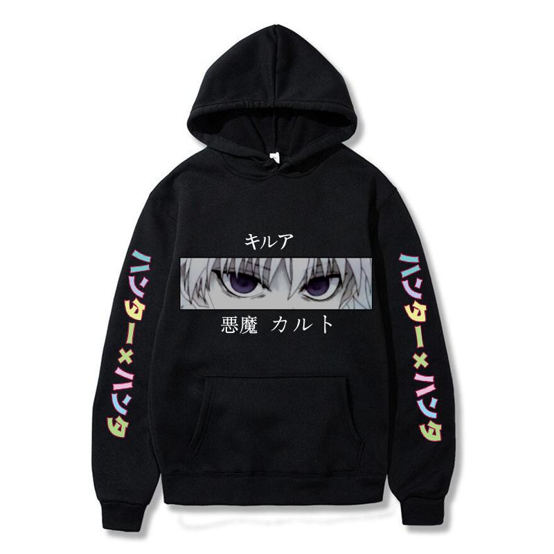 Autumn Winter Hunter Hisoka Kurapika Hoodies Women Killua Zoldyck Devil Eye Sweatshirts Unisex Anime Hxh Hoody Tops