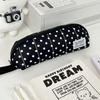 Polka Dot Design Pen Bag Portable Pencil Pouch Stationery Organizer  School Supplies