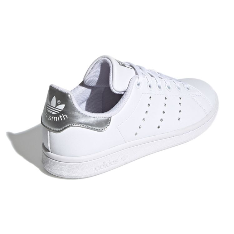 Adidas Originals J Comfortable Durable Low-Top Skate Shoes Kids Sneakers White Silver FW0745