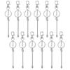 12 Metal Keychain Lobster Clasps Blank Beaded Accessories for Artistic Projects