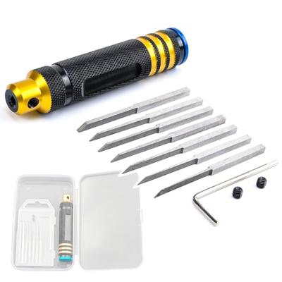 VICHE CATT 7-Piece Carving Chisel Set for Plastic Models, Includes Carving Knife and Chisel, for Gunpla Models