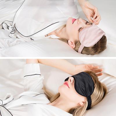Eye Mask For Sleeping Silk Cover With Elastic Strap Effective Shading Blindfold For Women Men Travel Eyepatch Relax Eyeshade