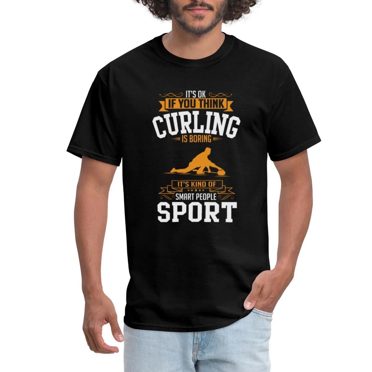 Curling Smart People Sport Funny Quote Men s T-Shirt XXL