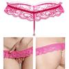 Női szexi Faux Pearl Decor Crotch Thong Lace G-string bugyi Fehérnemű