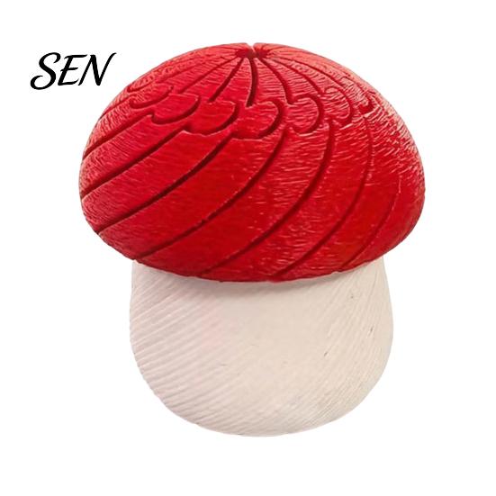 Deformable Mushroom Figurine 3D Printed Slippery Figurine, Rotating Fidget Toy, Twisting Shape Desk Decor for Office and Home Desktop Toy