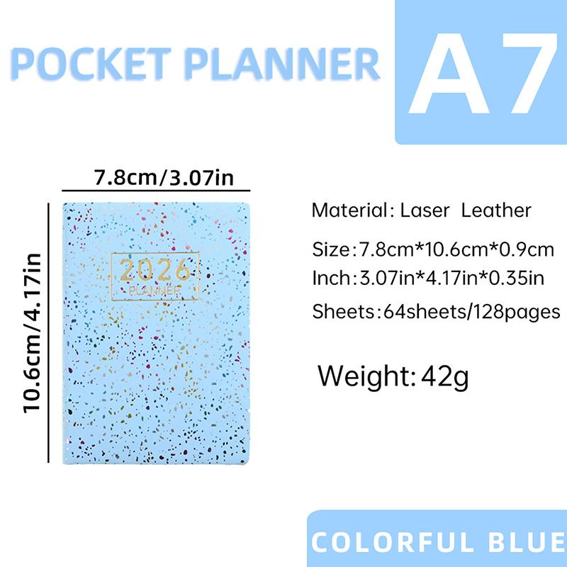 2026 A7 Agenda Book Pocket With Calendar Diary Weekly Planner Appointment Book School Office
